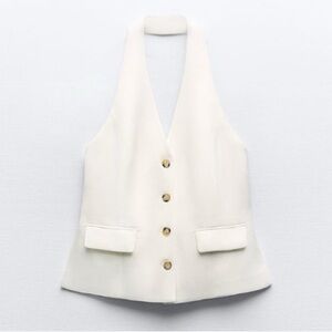 Zara Linen Halter Top XS